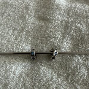 Elegant Silver and Blue Pandora Spacers